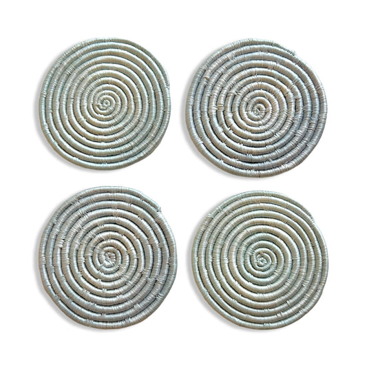 Light Blue Coasters Set of 4