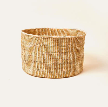 Banana Leaf Floor Basket Mixed Natural