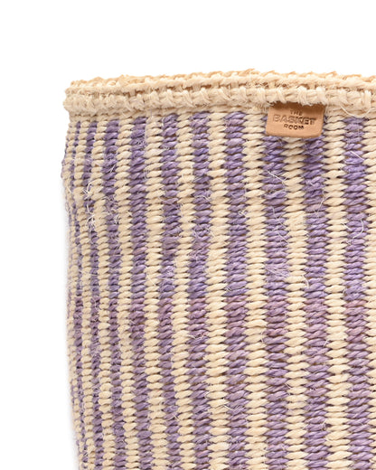 UMEME: Lavender Pinstripe Woven Storage Basket